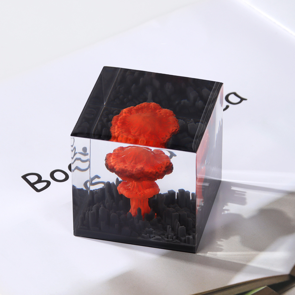 DIY handmade resin explosion mushroom cloud night light ornament, night light gift decoration Application Scenario