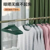 Cross-border delivery of adult clothes hangers, new plastic-coated clothes hangers, metal anti-slip and traceless clothes drying racks, clothes hanging racks details Picture