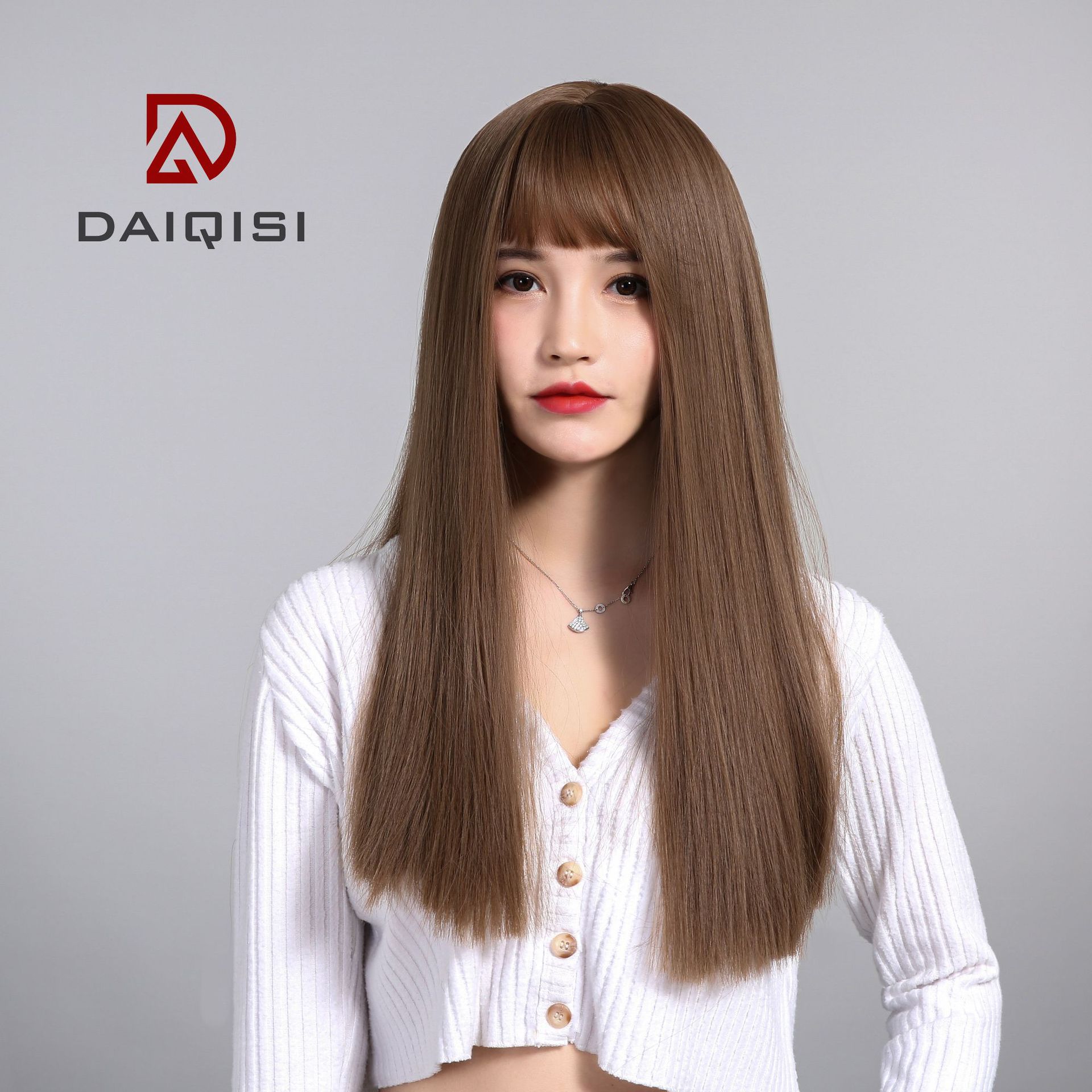 假发/假发片女时尚/柚子型马尾假发/胎毛十龙须发/漂染产品图