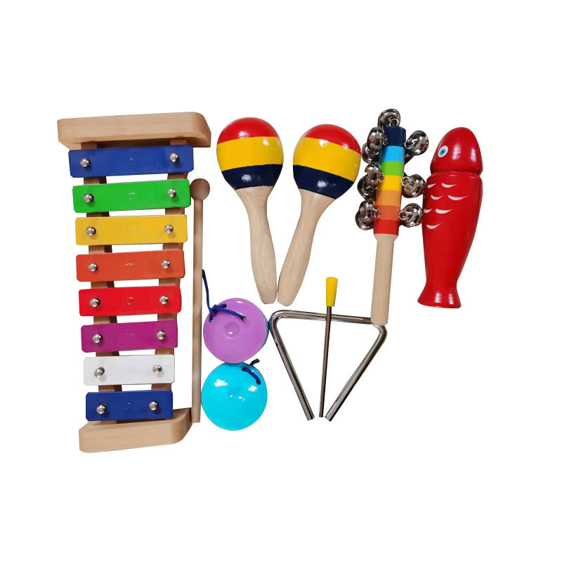 Orff Instrument Toy Set 8-Piece Percussion Instrument Set For Children Teaching Aids Music Early Education Enlightenment Toys Item Picture