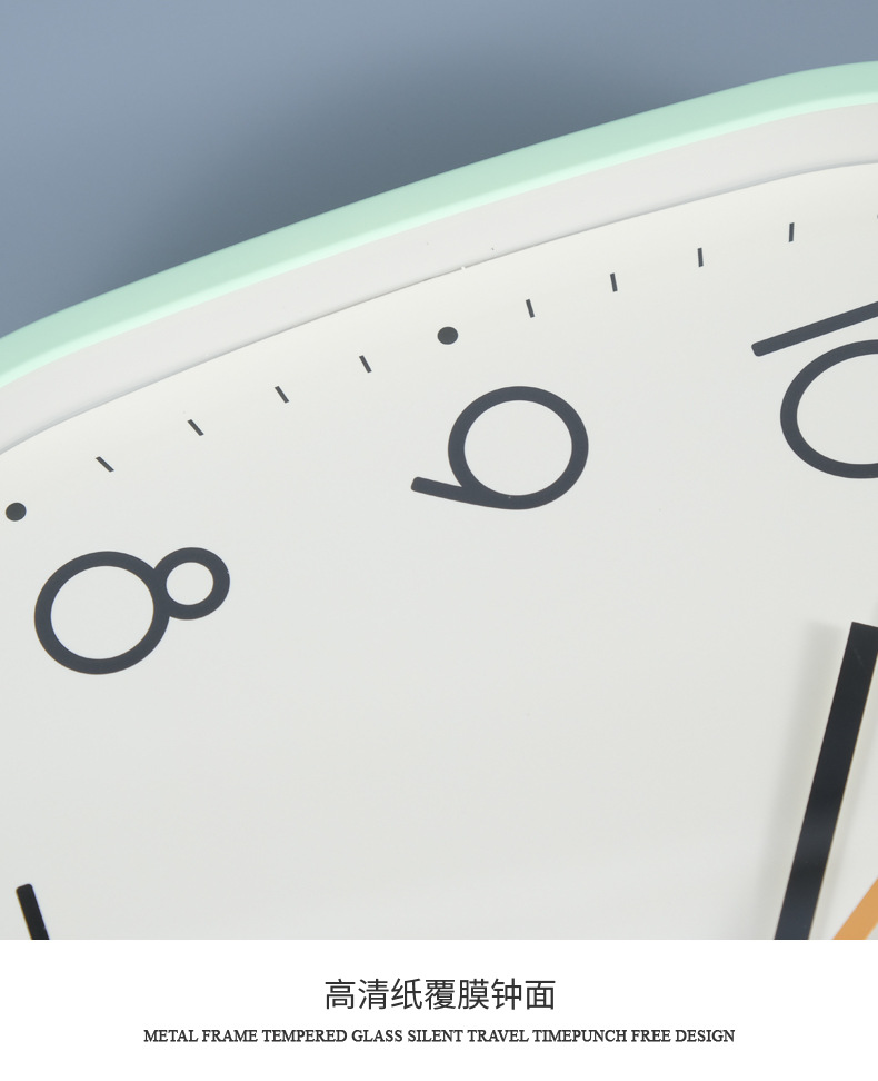 客厅简约方形静音挂钟家用现代卧室钟表家用时钟挂墙表石英电波钟详情19