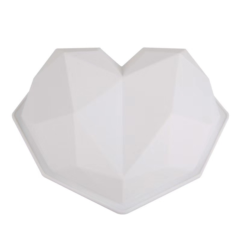Choukai single 8-piece heart-shaped diamond resin mold, mousse silicone diy cake mold, rice cake mold, candle plaster details Picture