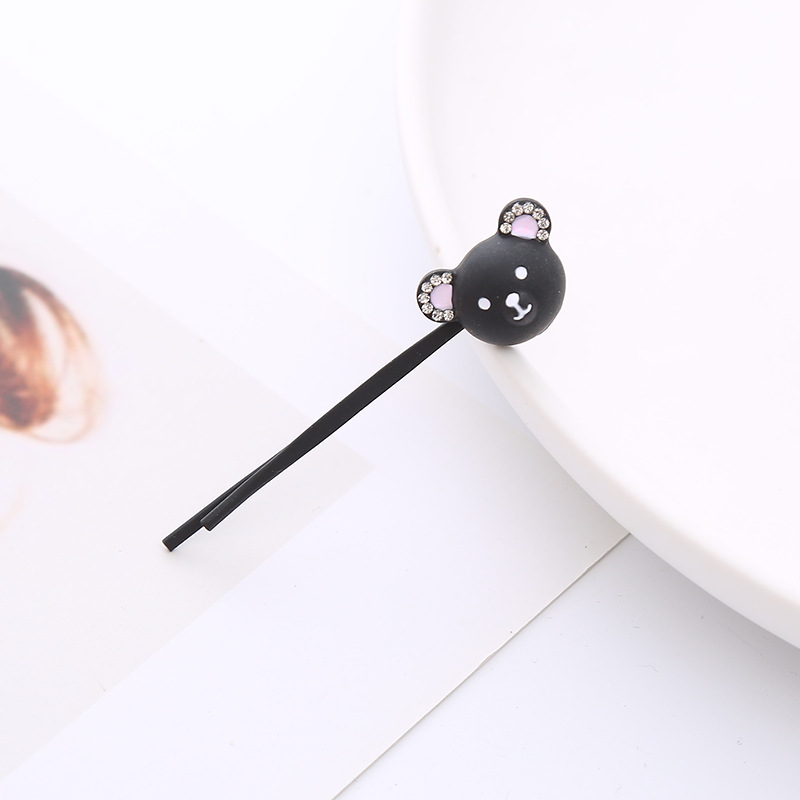 Versión coreana cute mori atado chica clip lateral oso conejo flor dibujos animados accesorios para el pelo creativo clip de una palabra franja clip al por mayor Specification image