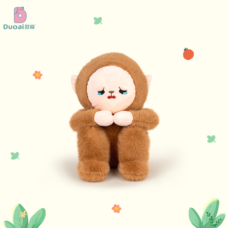 "Love the genuine monkey Lotus cushion plush toy doll, wish display, birthday gift, claw machine doll, throw pillow. Application Scenario