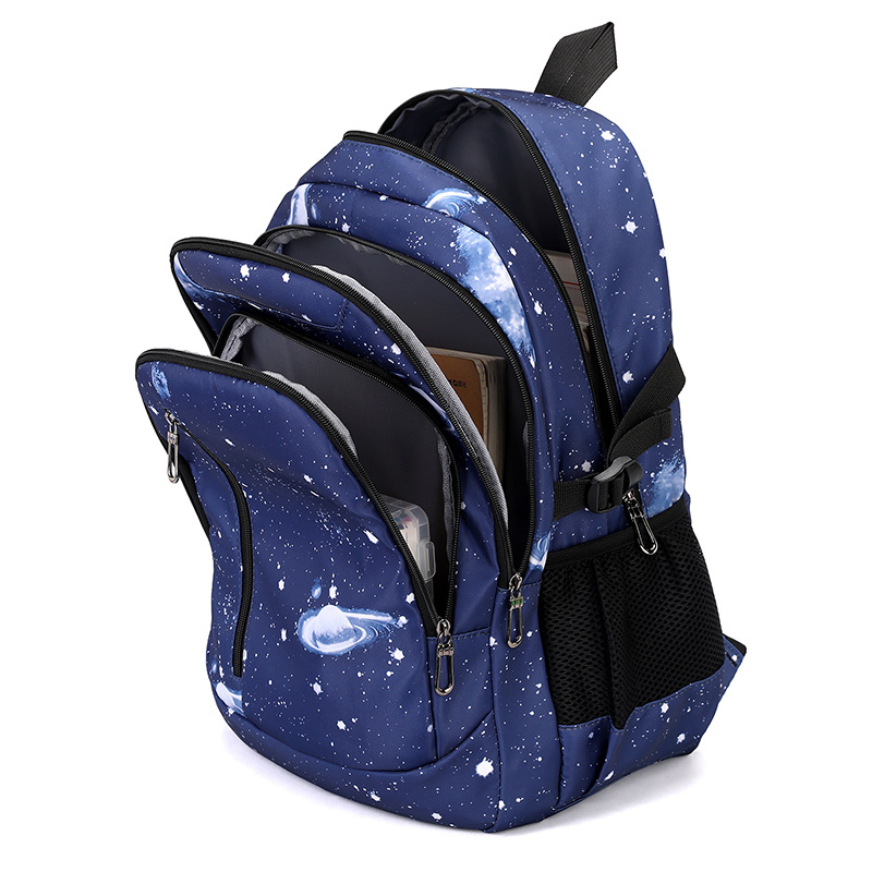 Cross-Border New Schoolbag Schoolbag For Primary School Students Male Star Backpack Three-Piece Waterproof Thermal Insulation Set For Grades 4-6 Specification drawing