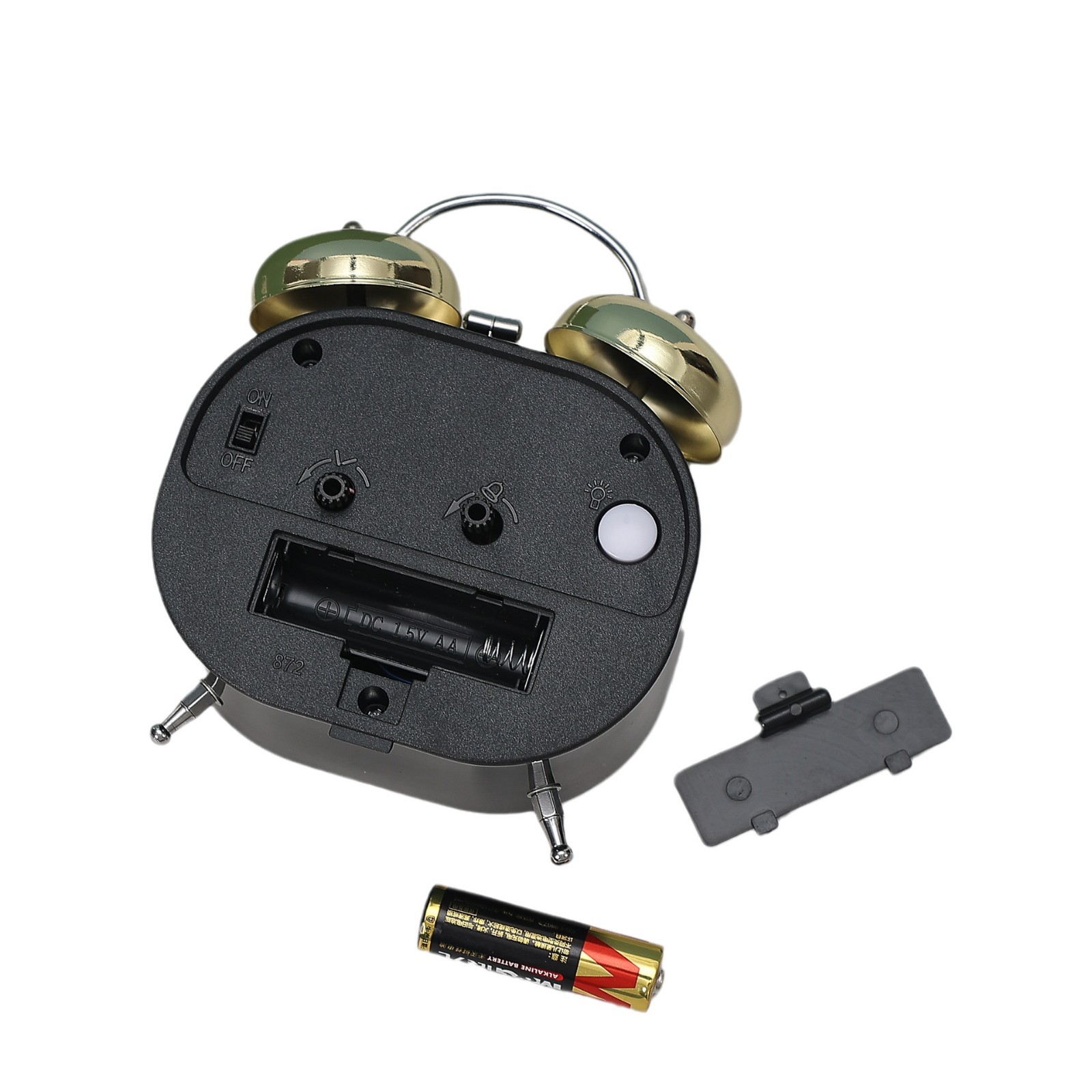 闹钟/闹钟时钟双合一/拍拍灯/网红闹钟/挂钟白底实物图