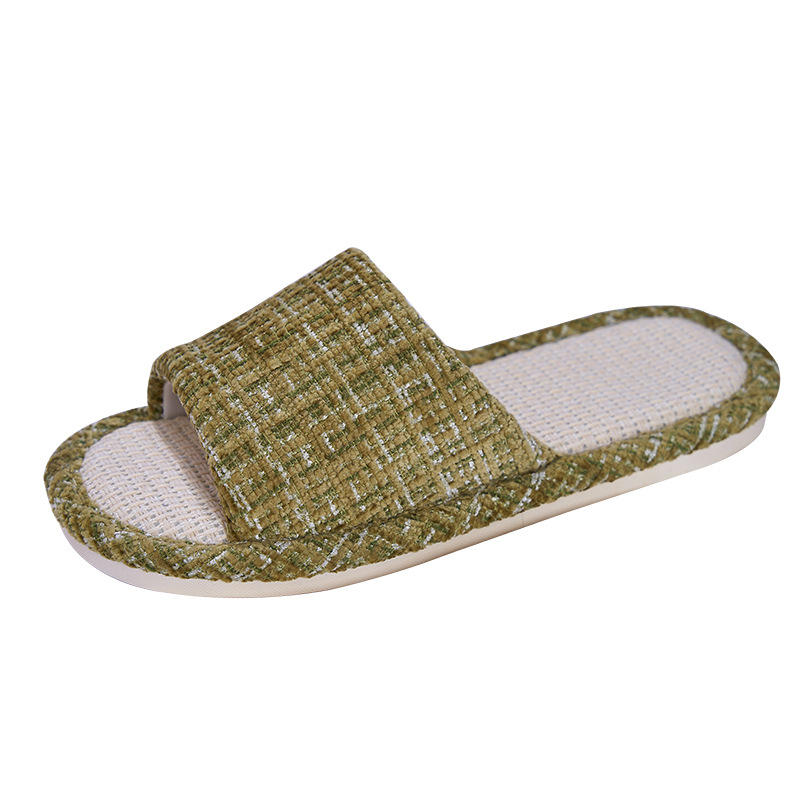 Inicio interior primavera/otoño huéspedes parejas cuatro estaciones hospitalidad antideslizante zapatillas de algodón y lino zapatillas de lino para hombres Item Picture
