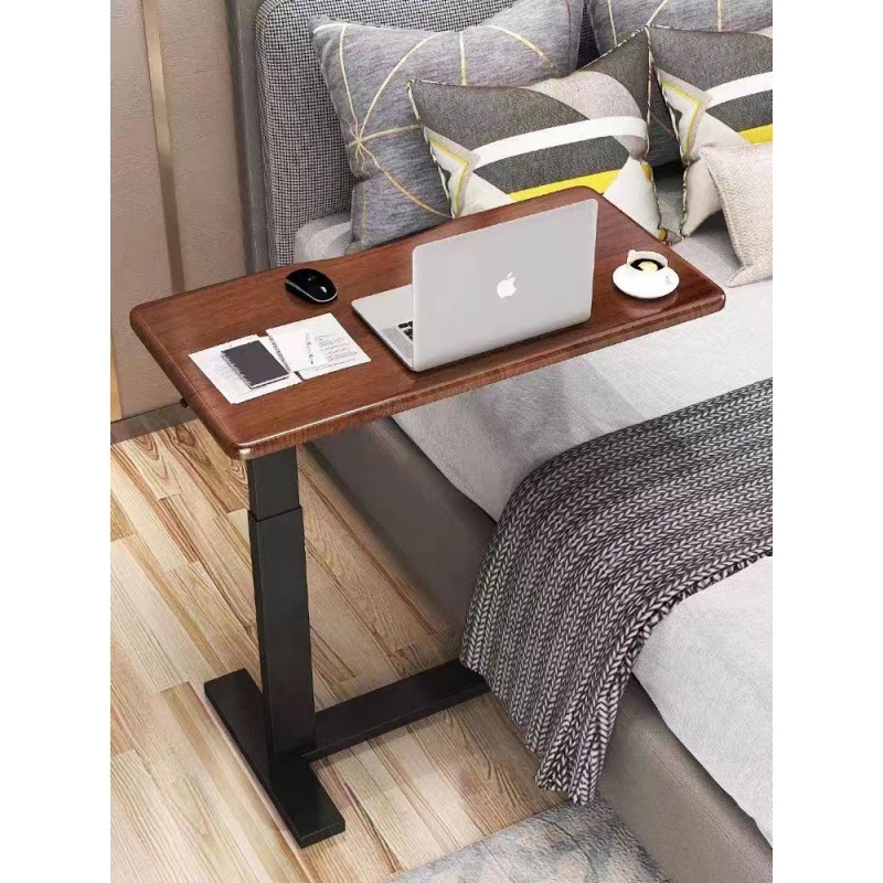 The small bedside table is movable, height-adjustable and foldable. I'm a home student desk, a lazy person's computer desk in the dormitory Specification image