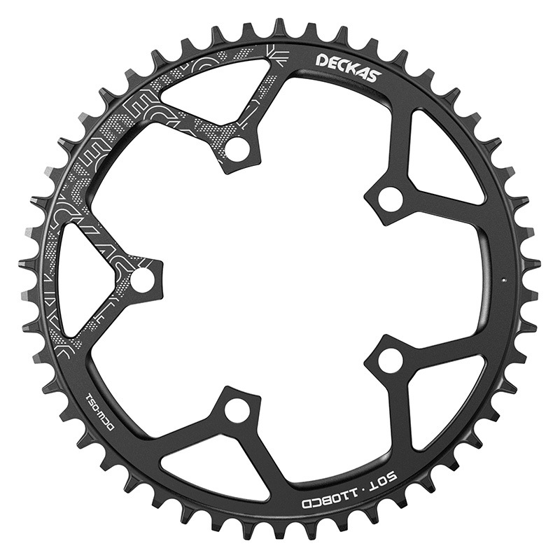 DECKAS 5-jaw disc 38T 58T road bike disc 110BCD 5h hole bicycle positive and negative teeth Specification image