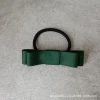 Korean-style simple and sweet, dark green, light green, navy blue small bow tie, hair band, hair tie, leather band details Picture