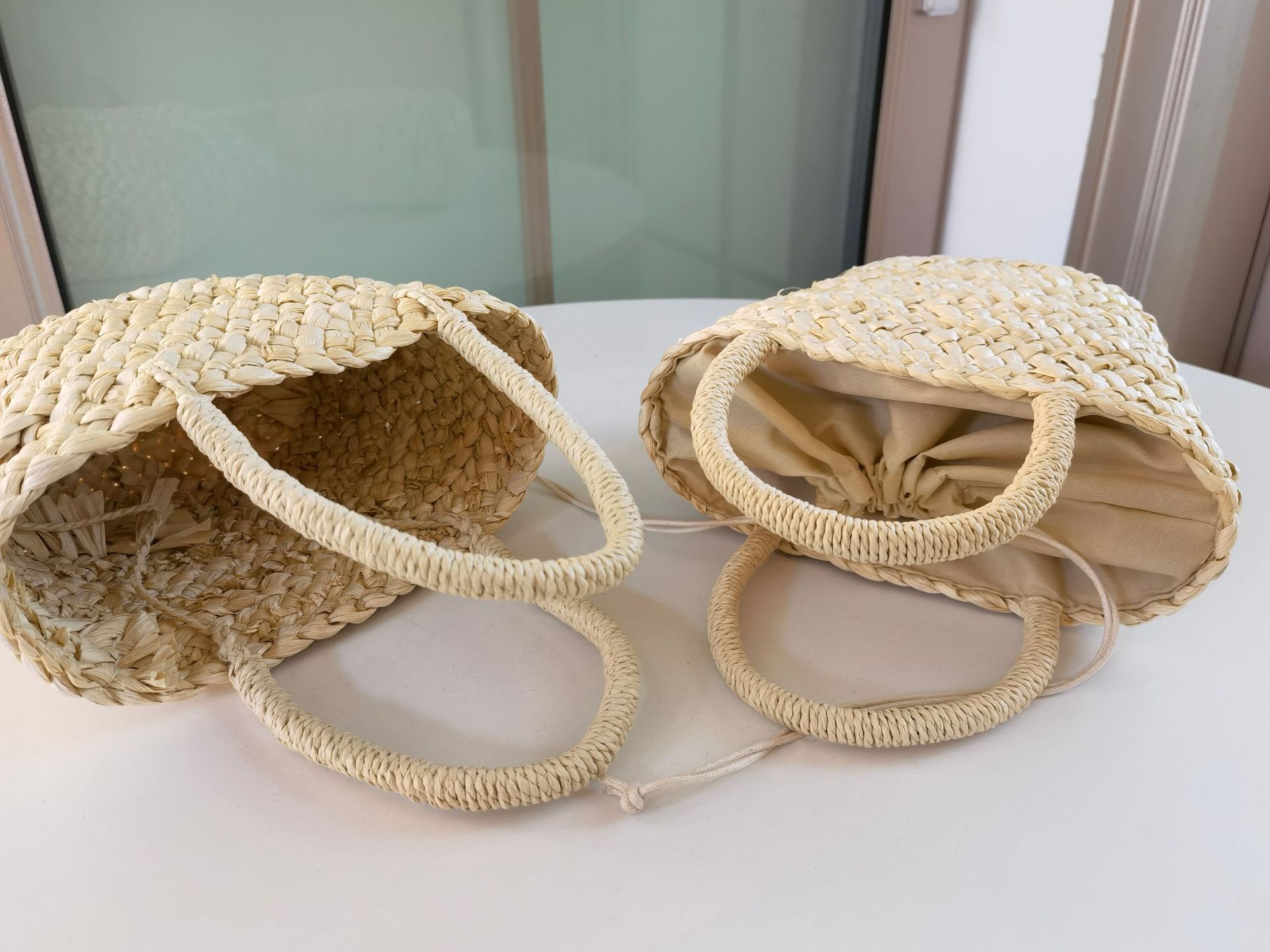 Fashionable Casual Straw Bag High Quality Corn Husk Woven Tote Beach Bag Children's Small Bag Specification drawing