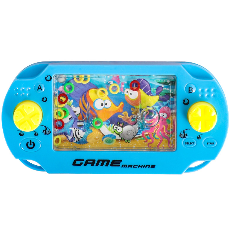 Nostalgic ring-toss water machine, cartoon direct version, small game console, mini handheld console, children's educational toys, street stall supply Item Picture