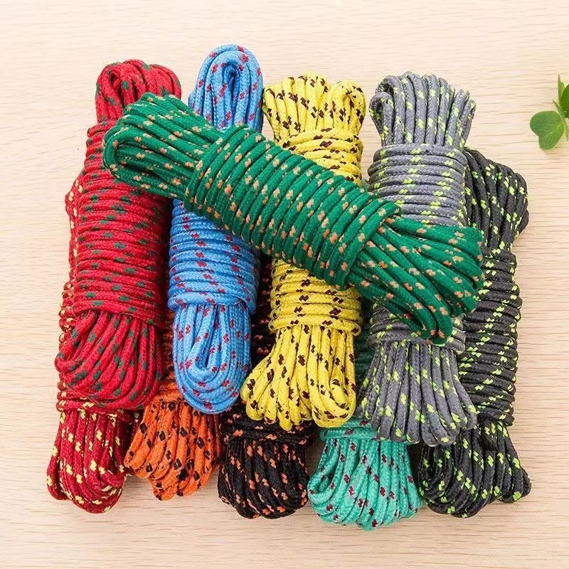 Thick 10-meter clothesline for drying quilts, hanging clothes, drying clothes, anti-slip portable clothesline, outdoor nylon rope, 2-yuan supply Item Picture