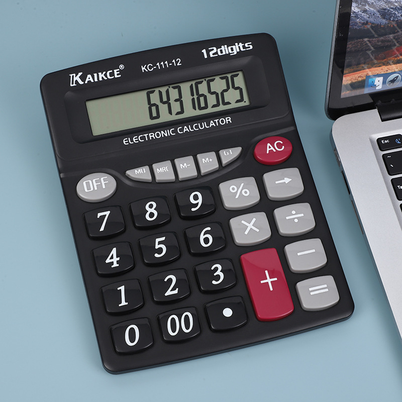 Business Finance Office Calculator 12-Bit Large Screen Calculator Kc-111-12 Calculator Factory Direct details Picture