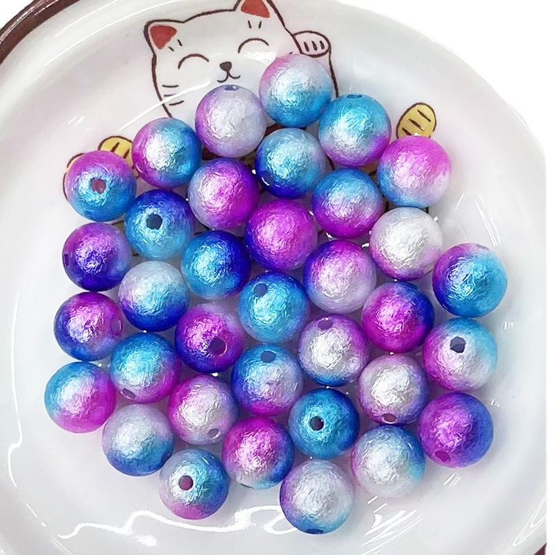 珠子/珍珠/琉璃珠/琉璃珠串/天然珍珠白底实物图