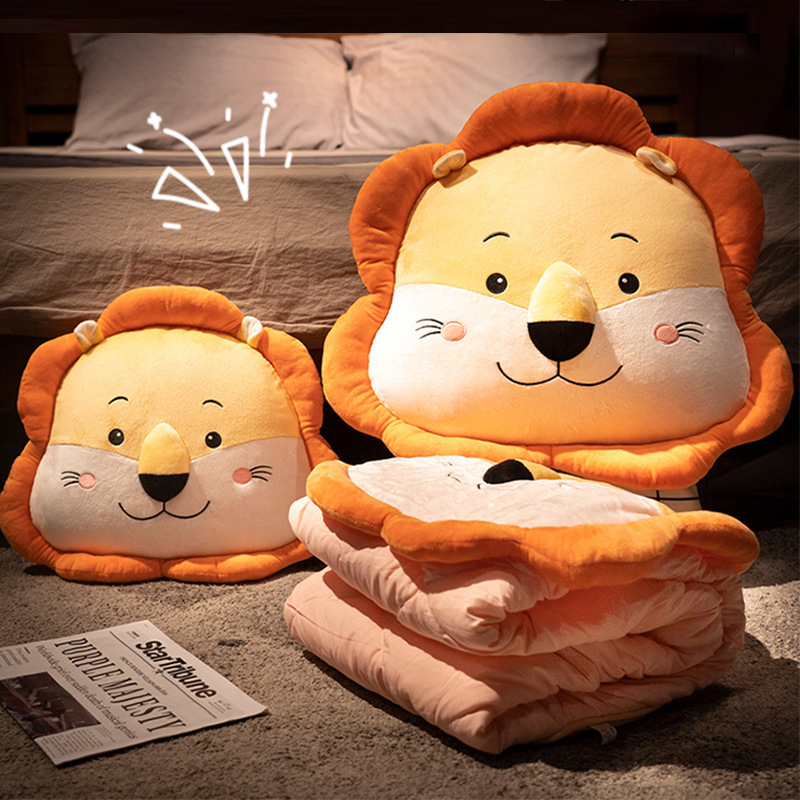 Throw Pillow Comforter Two-In-One Pillow Folding Nap Pillow Office Summer Blanket Car Car Cushion full figure