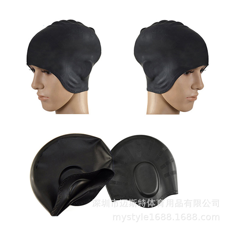Amazon Ear Cap Hair Protection For Men And Women Swimming Silicone Comfortable Ear Protection Adult Swimming Cap Goggles Nose Clip Wholesale details Picture