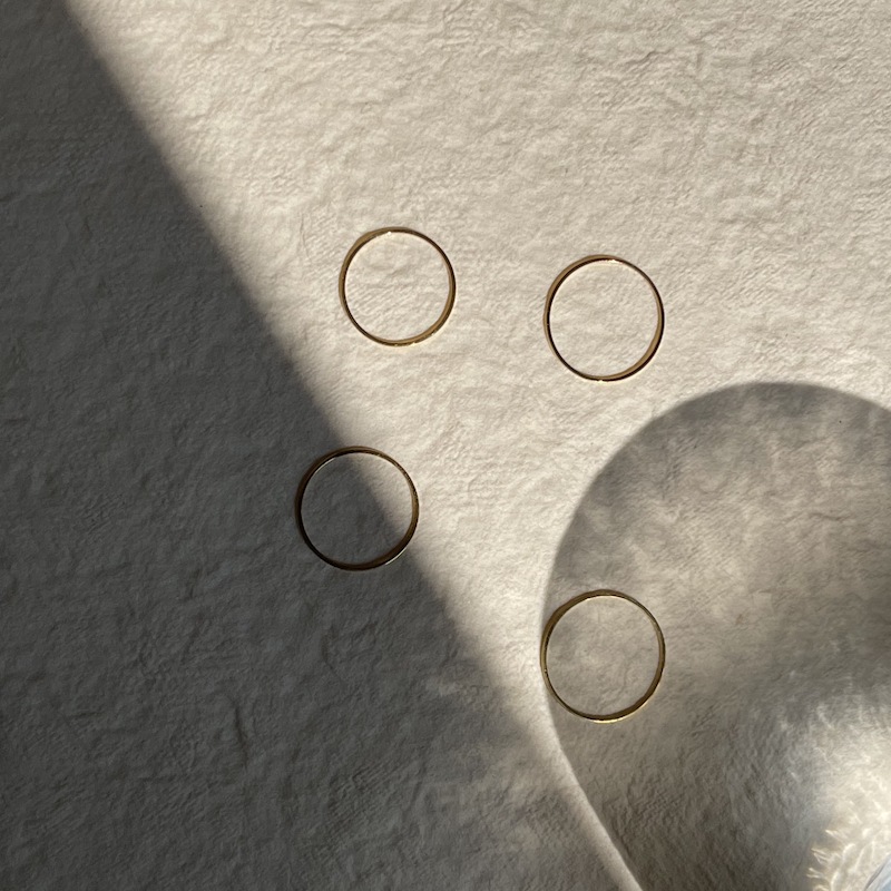 Explosive, beautiful and non-fading, 0.5mm arc-shaped smooth surface, 14k versatile ultra-fine ring, women's plain ring, joint ring, little finger ring Item Picture