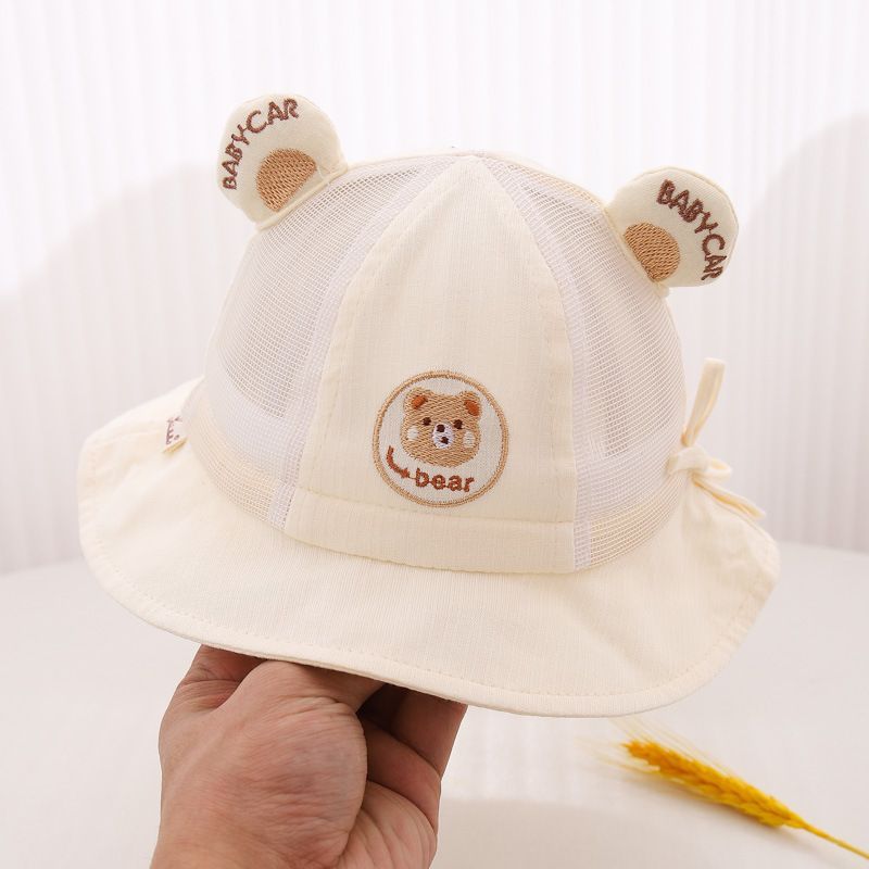 宝宝帽子夏季透气网眼渔夫帽可爱超萌防晒遮阳男童女童薄款盆帽潮详情2