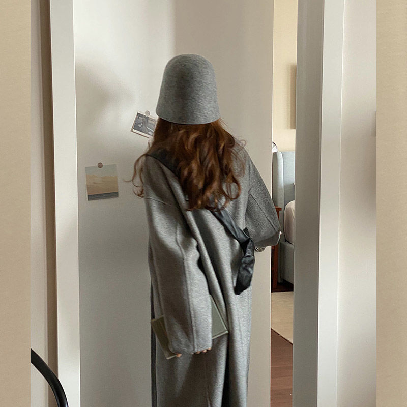 Double-Sided Coat Women's Long 2022 New Korean Version Of Autumn And Winter Loose Foreign Style Woolen Coat Winter Application Scenario