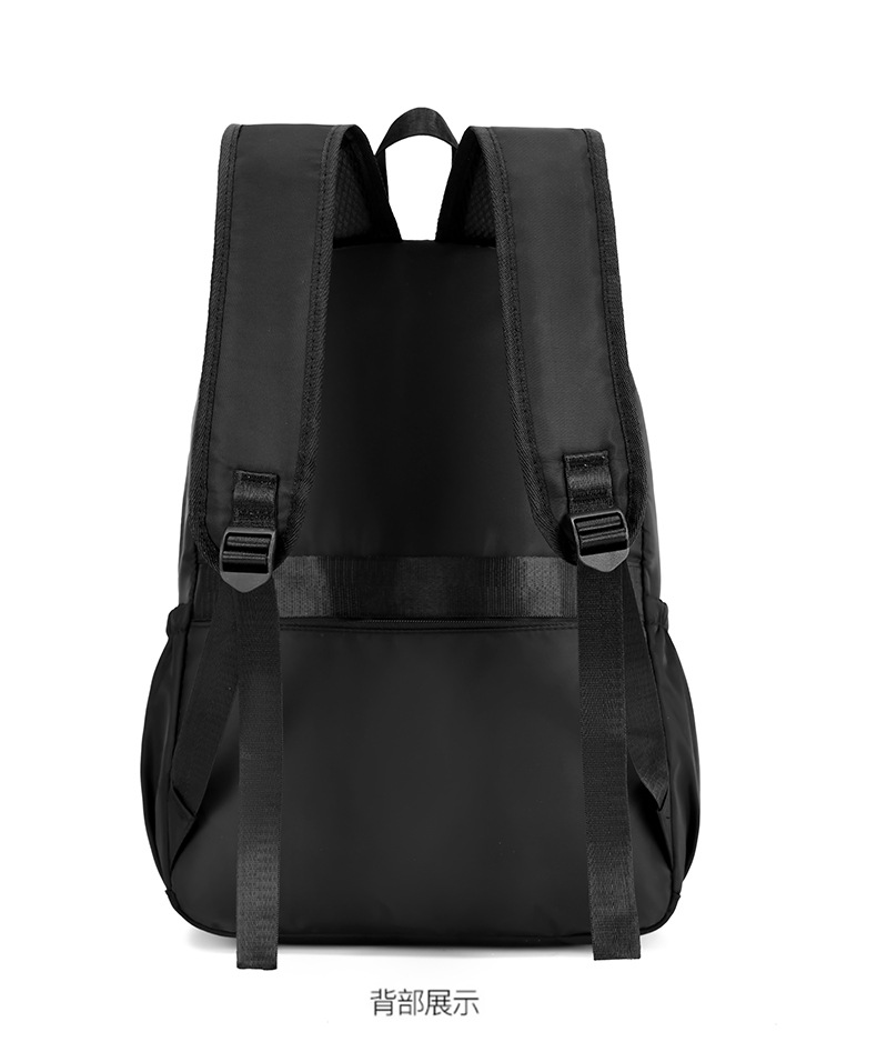 韩版纯色百搭学生书包男大容量休闲电脑双肩包套拉杆外出旅行背包详情15