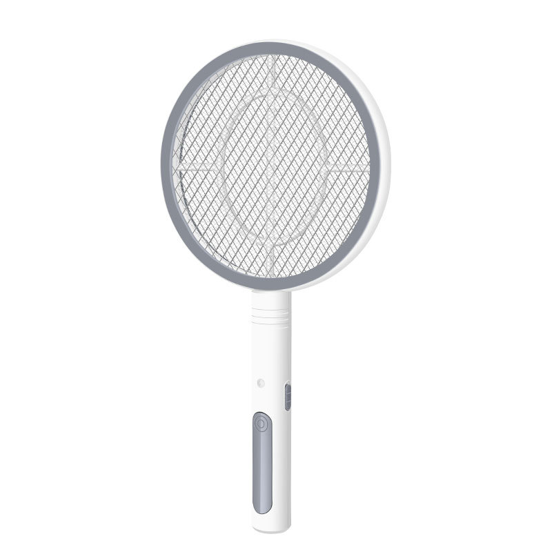 Electric shock mosquito swatter, household 2-in-1 vertical base, usb charging, outdoor silent mosquito trap Item Picture