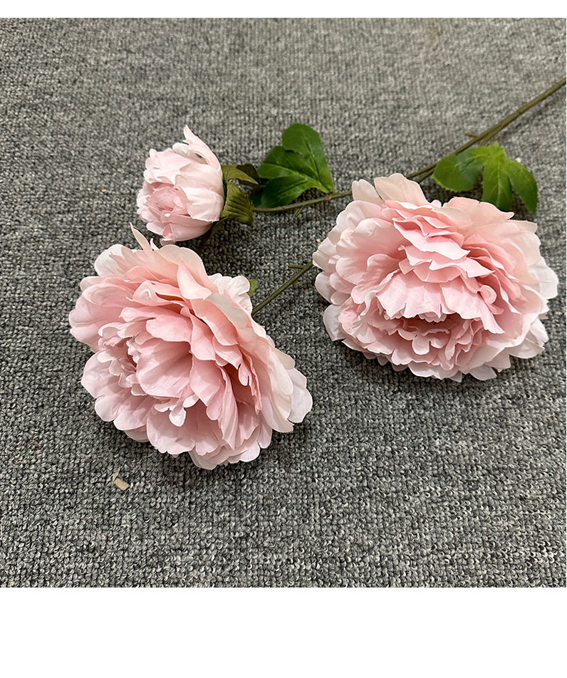 新款洛阳油画3头牡丹仿真花假花婚庆婚礼堂插花家居酒店装饰跨境详情11