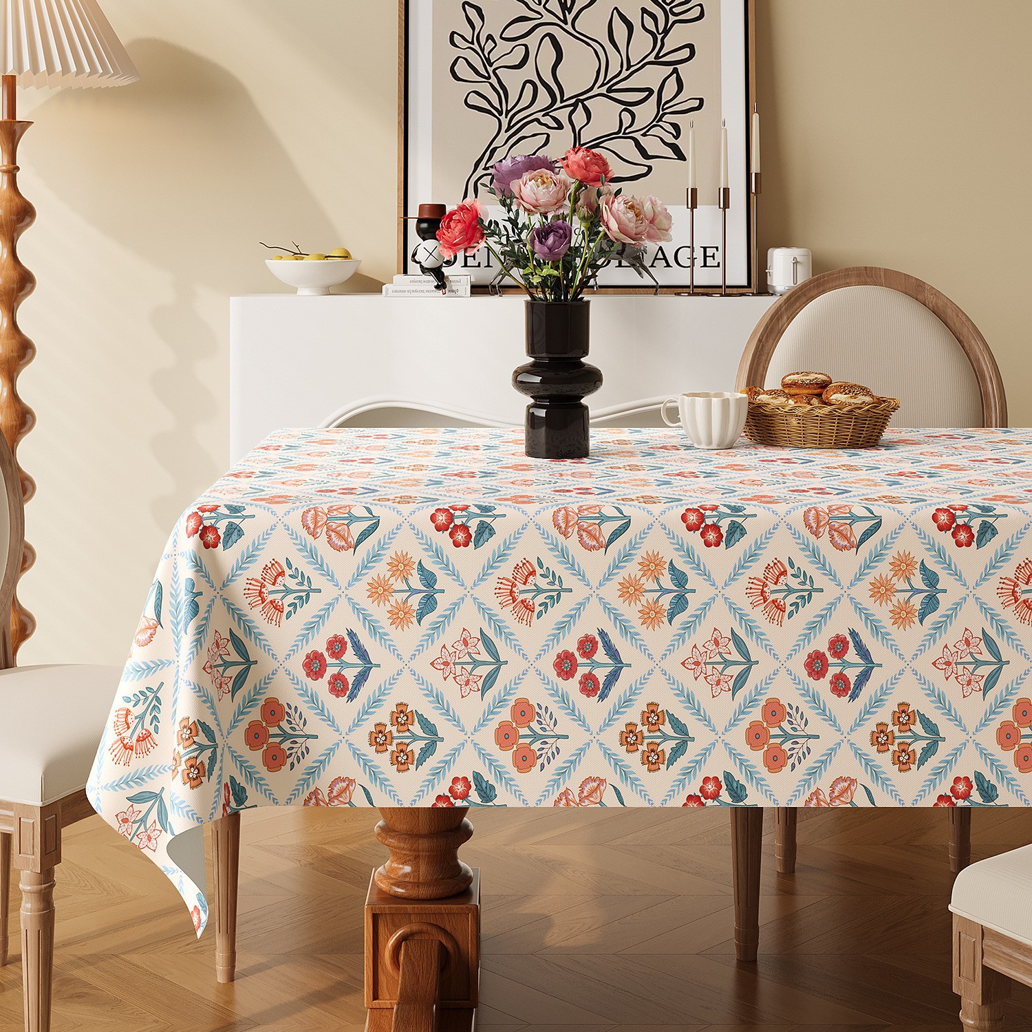 ولا تُغسل أغطية المائدة الطازجة من الماء والزيت والحرق Specification image