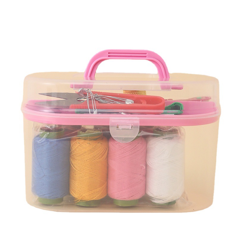 Treasure Box Sewing Box Household Sewing 10-Piece Set Of 7-Color Large Thread Roll Sewing Set Large Sewing Box Wholesale Item Picture