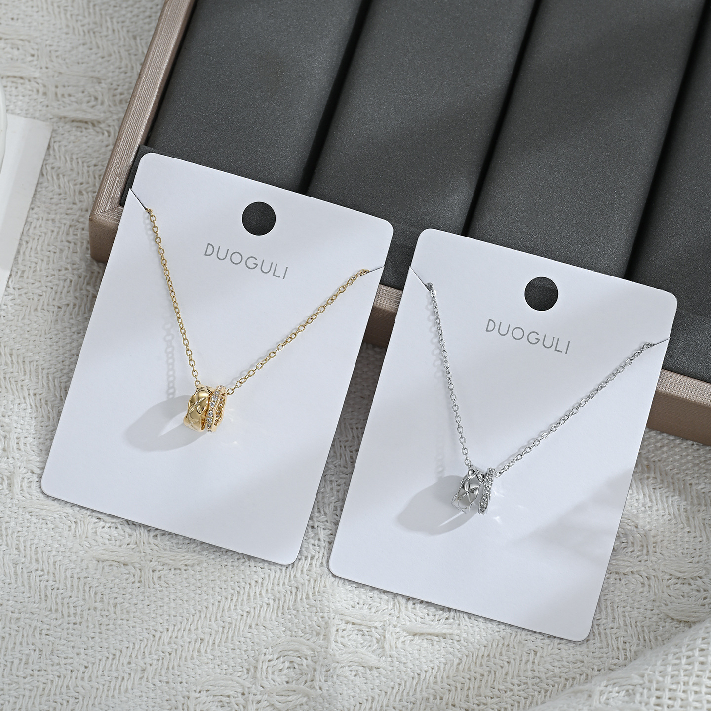 真金电镀微镶锆石气质锁骨链女小众设计感小蛮腰项链精致百搭颈链详情3