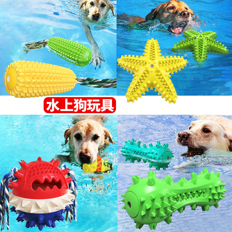Amazon, a pet supplies manufacturer, offers floating dog teething sticks, sound-making dog toys, and pet toothbrushes
