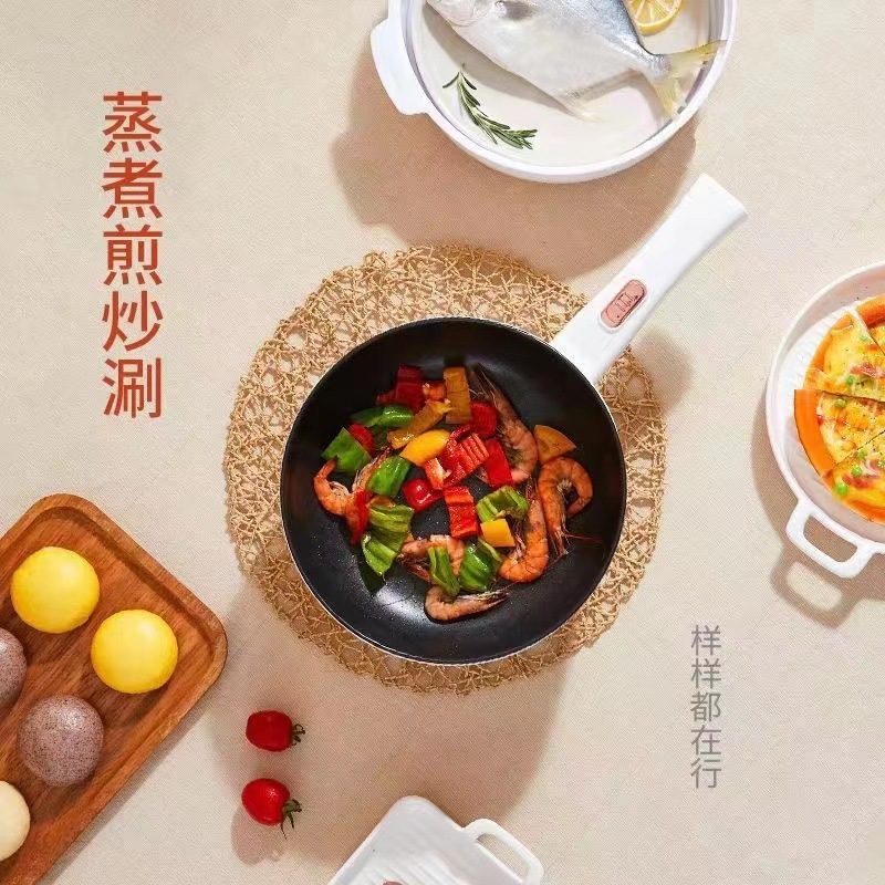 Wok eléctrico multifunción fry fry steamer cocina eléctrica integrada fabricante directo suministro al por mayor hogar dormitorio antiadherente hot pot Specification image