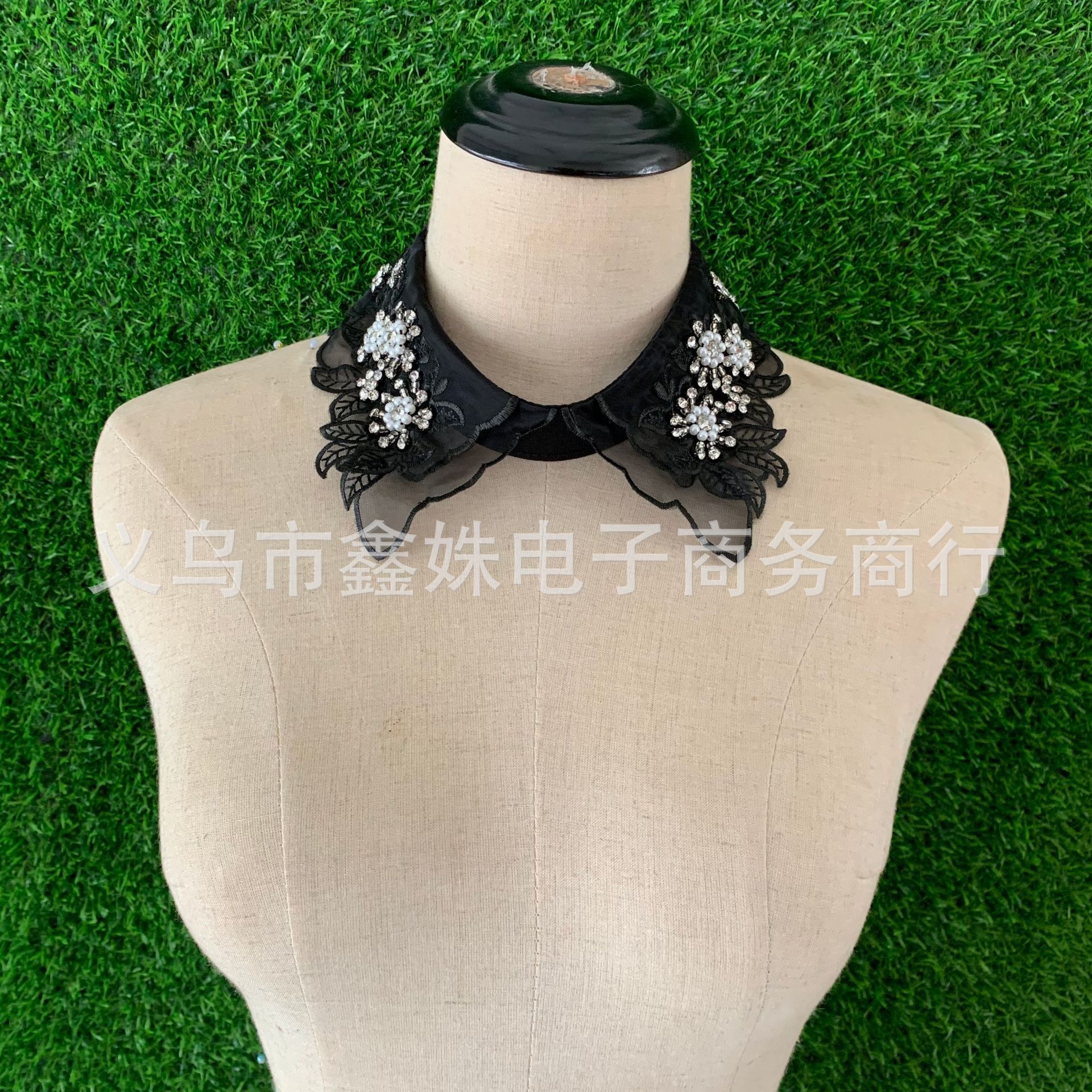 Summer beaded rhinestone false collar, transparent organelle false collar, women's lace decoration, single collar accessory, neck collar Specification image