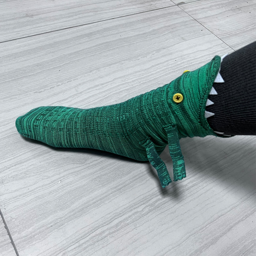 Hot items in stock: Knit Crocodile Socks, Christmas knitted crocodile socks, Shark socks, floor warm socks Item Picture
