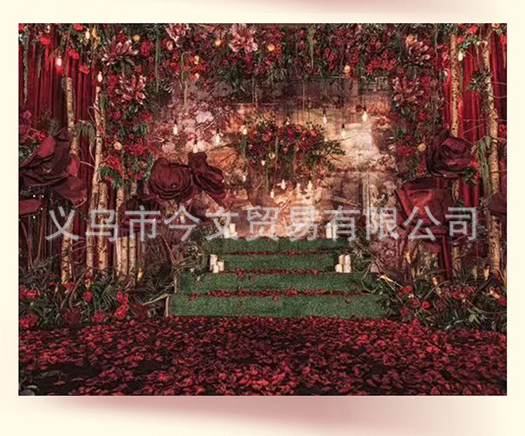 100片浪漫创意手撒假花无纺布仿真玫瑰花瓣场地布置装饰用品批发详情11