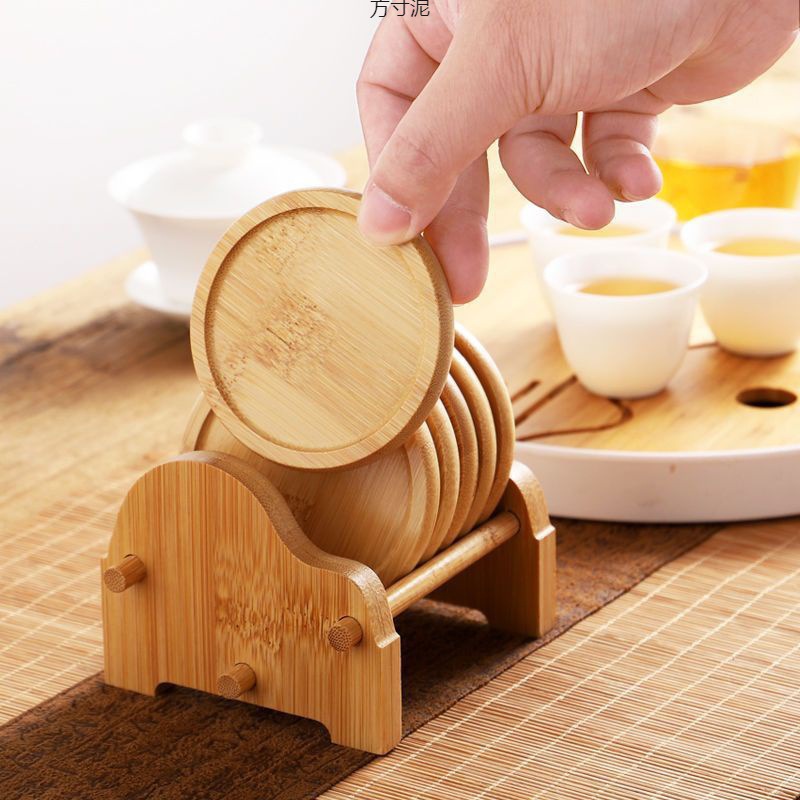 Bamboo Kung Fu teacup MATS, heat insulation MATS, tea MATS, tea mat holders, tea set, Kung Fu teacup MATS, water coasters, paper cup factory