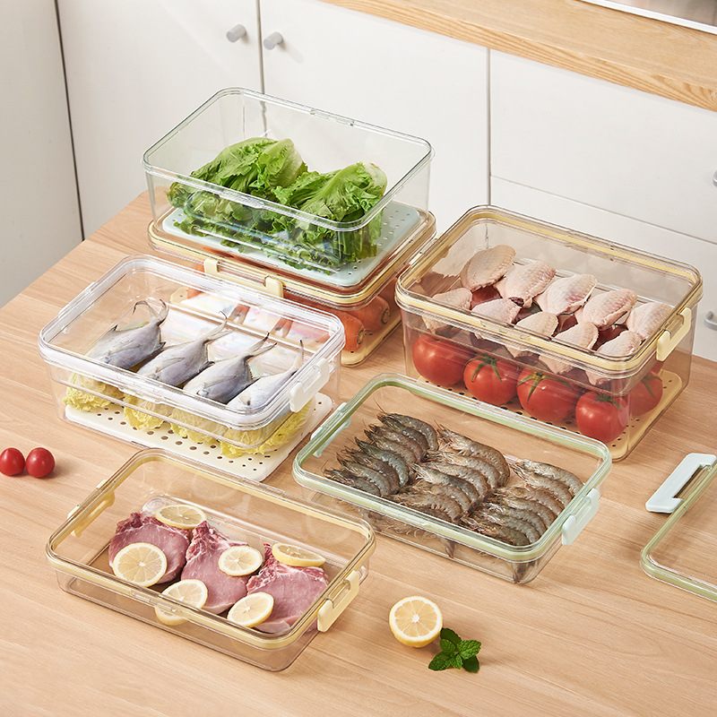 G468-P736-739 sealed transparent plastic box for kitchen storage of grains and cereals, snack and dry goods storage box, storage box Item Picture