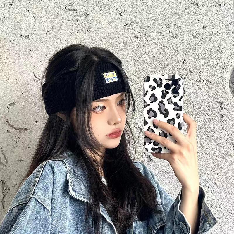 Network Red Ins Korean Version Of Casual Fashion Hair Wash Headband Head With Hair Accessories Hair Band Warm Female Autumn And Winter Tide details Picture