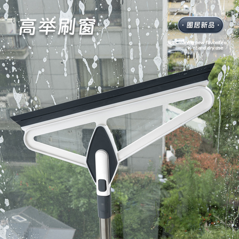 New Home Black Tech Sweep Broom Wiper Mop Bathroom Broom Hair Sweeper Magic Broom details Picture