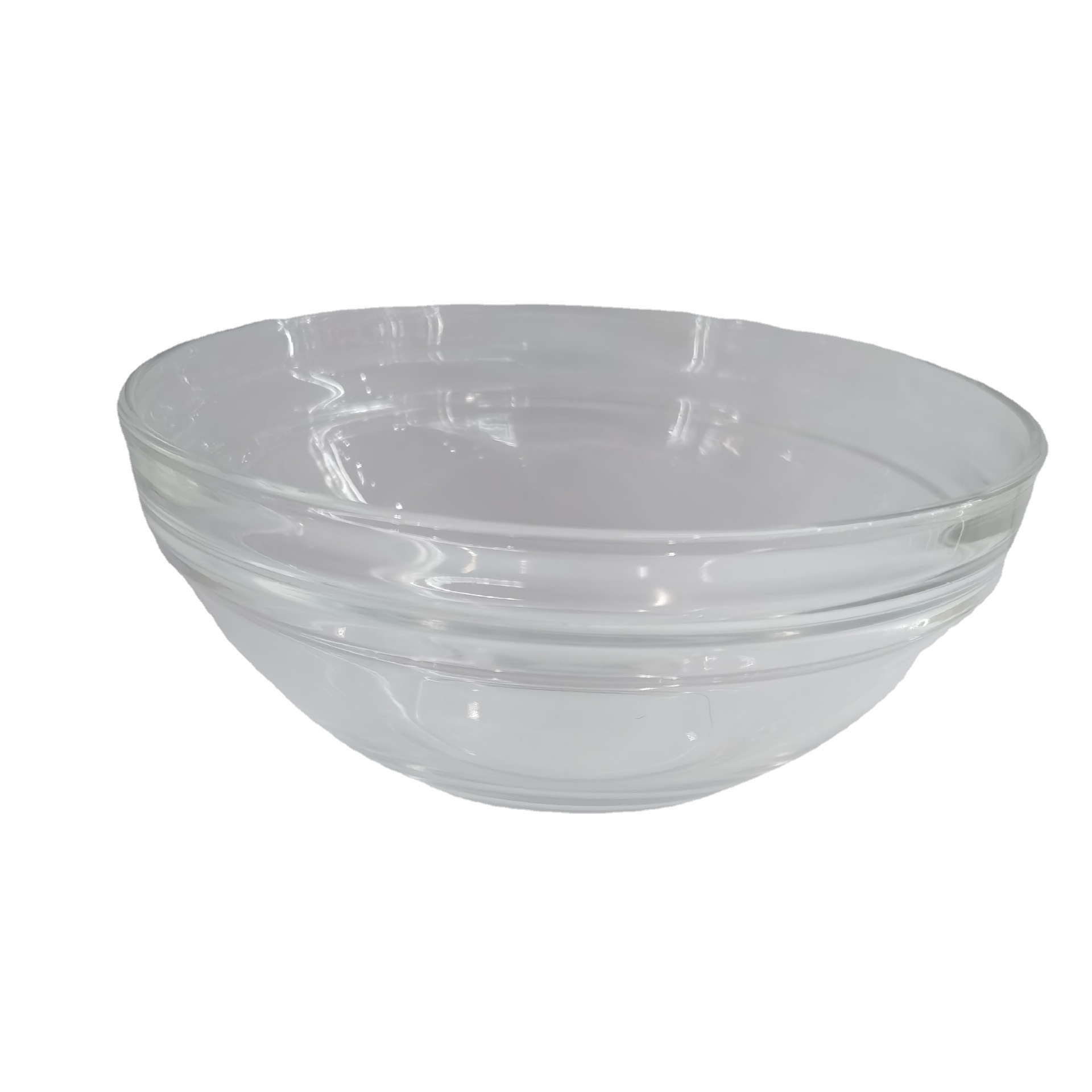 Simple Clear Glass Bowl Double Section Bowl Clear Ice Cream Cup Glass Essential Oil Bowl Beauty Film Mixing Bowl Item Picture