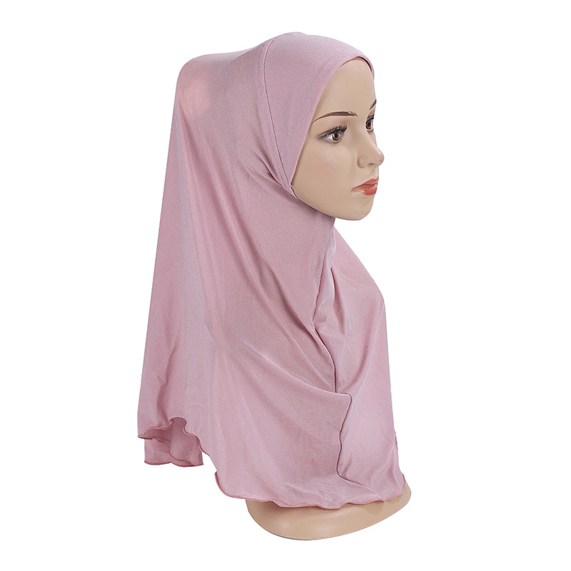 New Tao Yarn Children Adult Malaysia Headscarf Cross-Border Hot Selling Pure Color Simple Gauze Scarf H120 Application Scenario