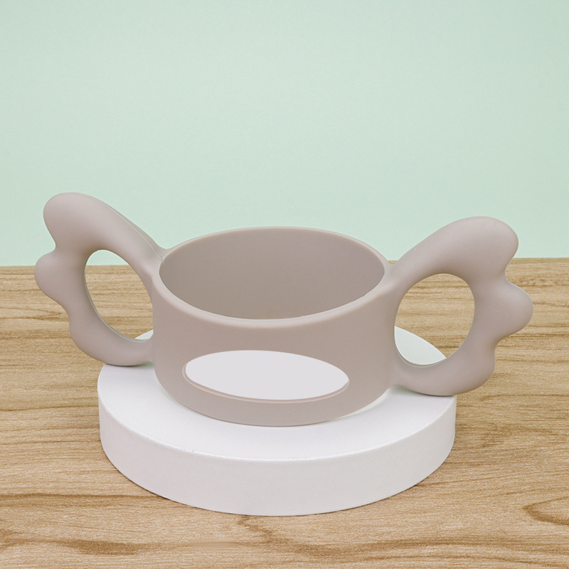 Wide-bore square baby bottle hagen handle silicone holloway angel handshake armrest baby bottle accessory Hogan handle details Picture