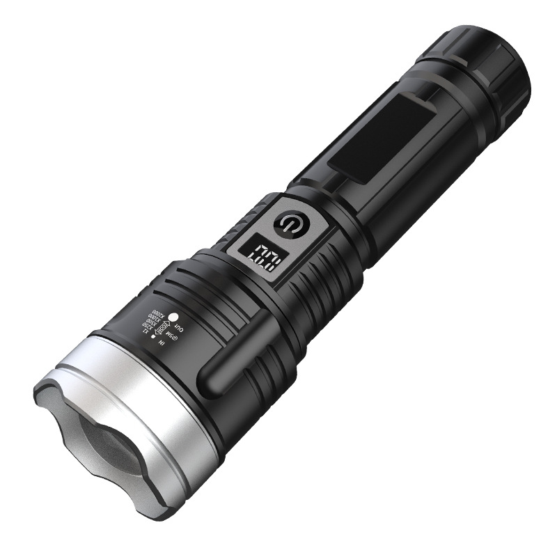 New LED high-intensity long-range flashlight with telescopic focusing Type-C charging high-brightness outdoor white laser flashlight Item Picture