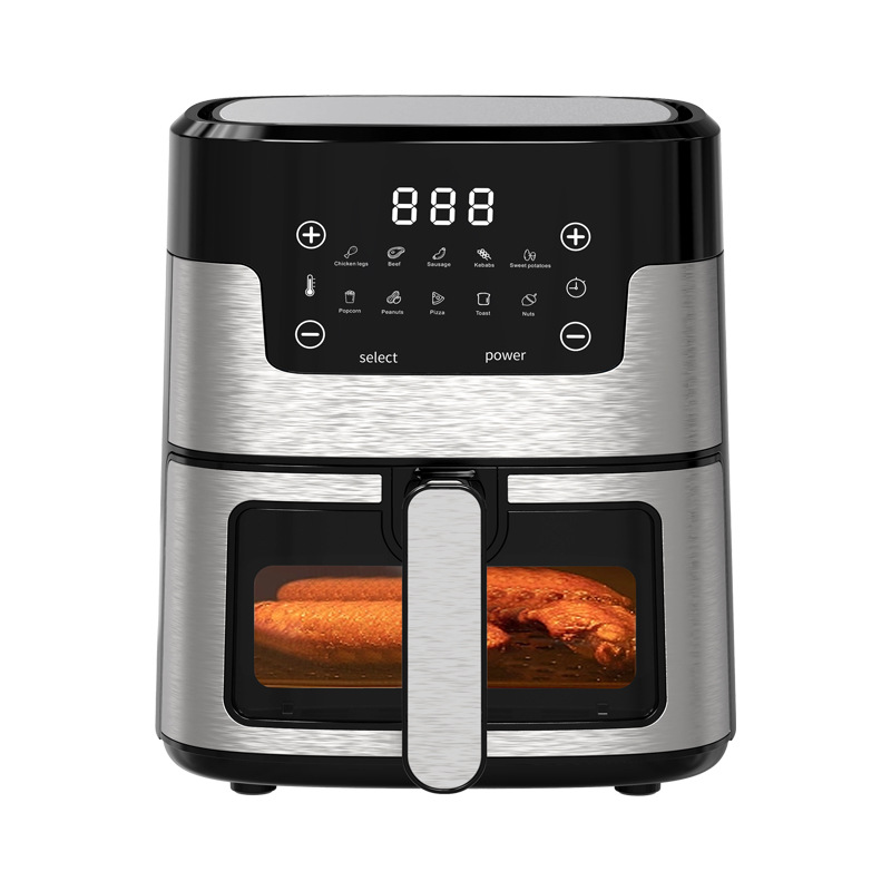 5L Air Fryer Large Capacity 2024 New Stainless Steel Visual Fryer Touch Cross-Border Custom European Regulations Specification drawing