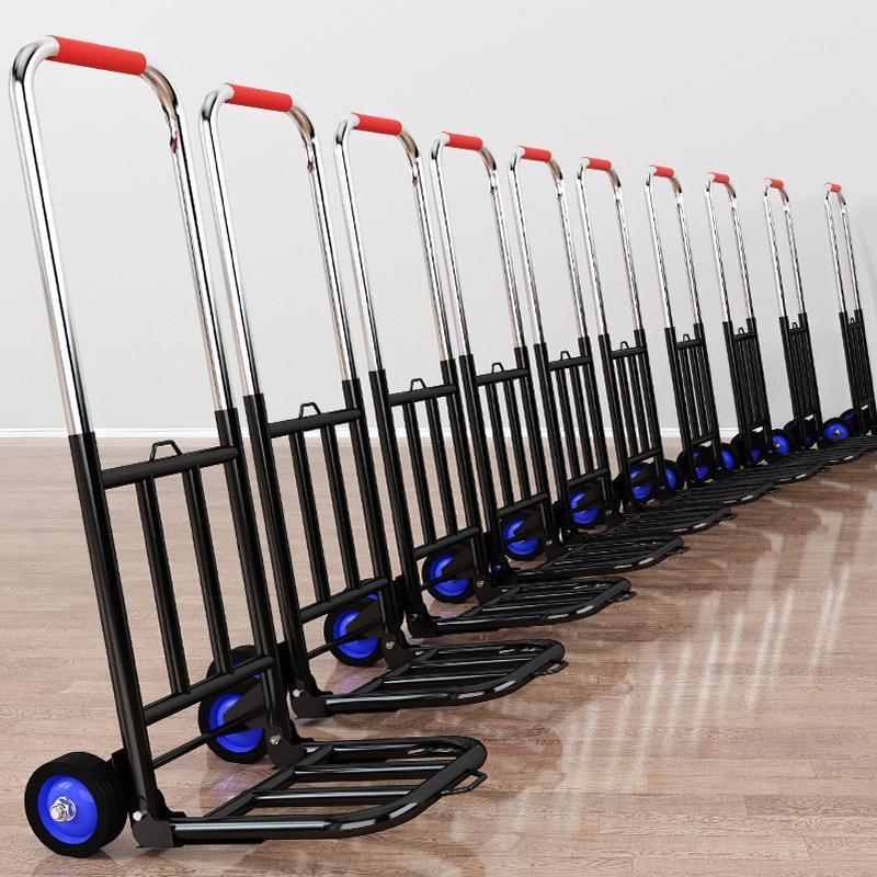 Folding hand-pulled cart, household trailer, grocery shopping, cargo trolley, portable luggage, small trolley Specification image