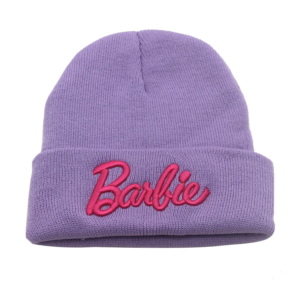 Cross Border Fall/Winter Barbie Letter Three-Dimensional Embroidered Knitted Hat For Men And Women Warm Outdoor Woolen Hat Application Scenario