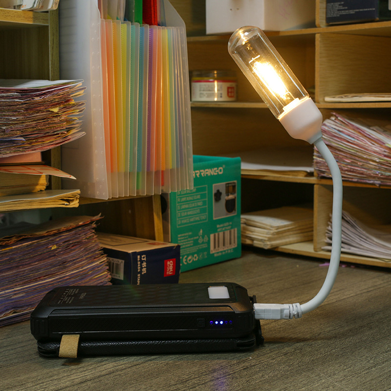 Usb Charging Folding Tungsten Filament Night Light Eye Protection L Light Learning Creative Gift Dormitory Desk Student Night Light Specification drawing