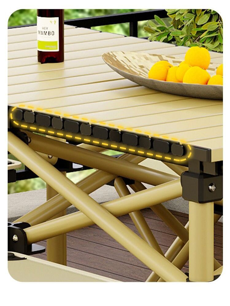 Outdoor folding table table and chair set lazy chair Camping picnic indoor stall barbecue road trip portable Specification drawing