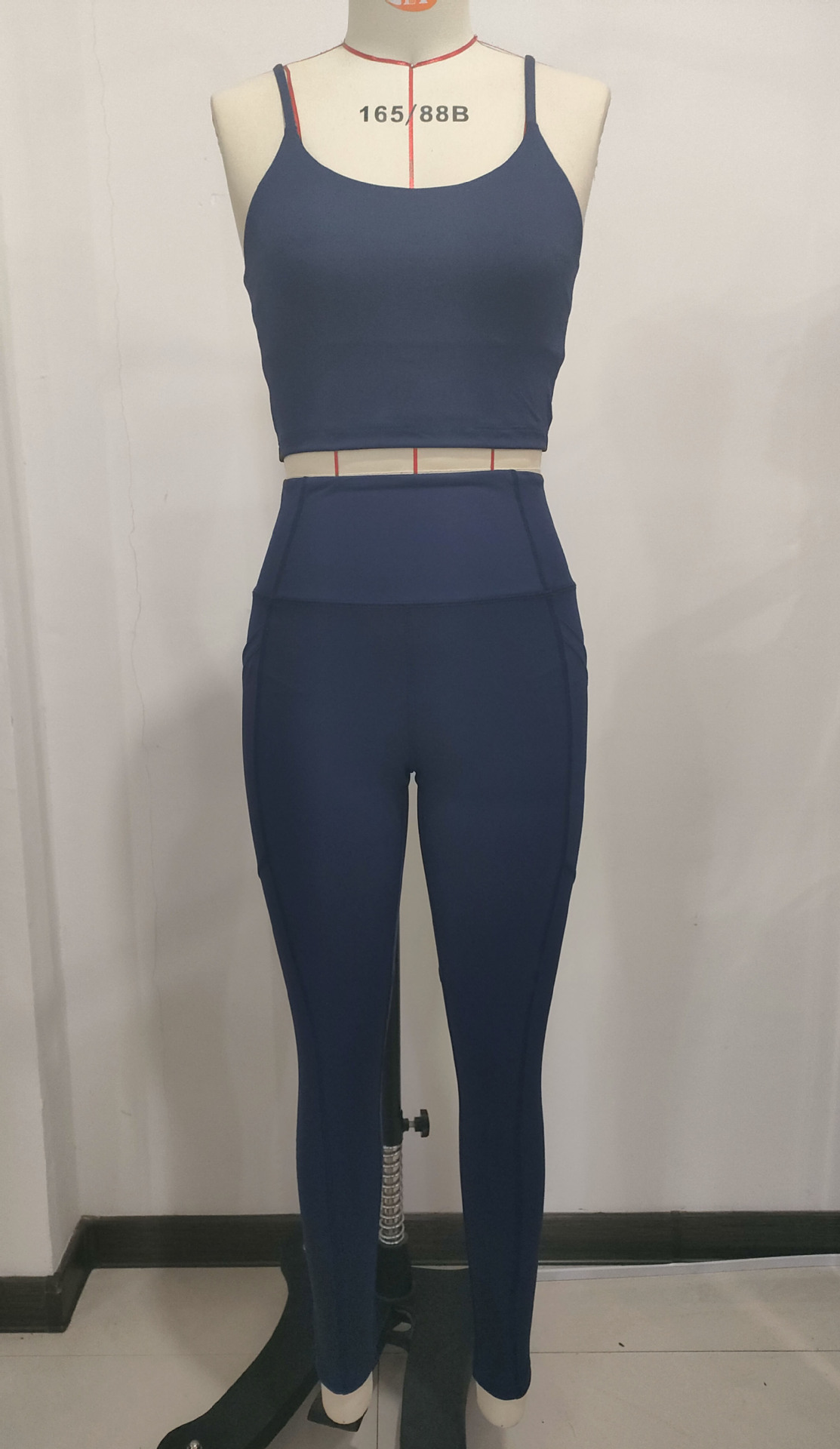 女士瑜伽服时尚性感健身服素色冲浪两件套欧美  yoga202301