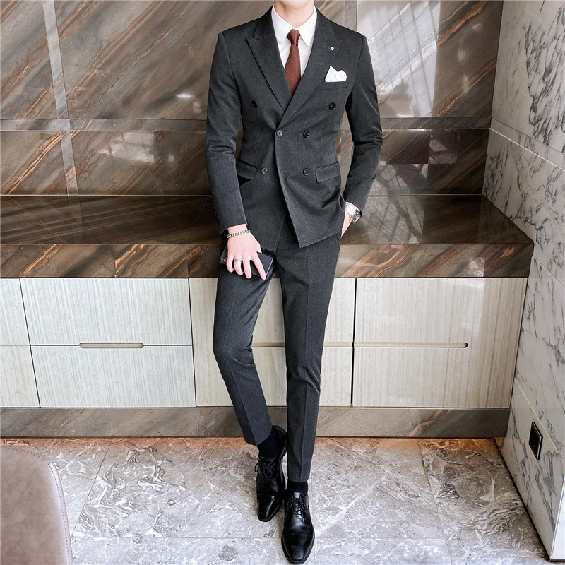 2022 New Men's Korean-style slim-fit small suit, professional formal wear, best man's attire, groom's wedding dress Application Scenario